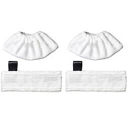 Комплект серветок (ганчірка) для підлоги та обтяжка для насадки пароочисника Karcher EasyFix SC2 SC3 SC4 SC5 (4 шт.)