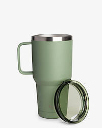 Термостакан (ізольована чашка) Bohtal з ручкою з нержавіючої сталі Tumbler Green 900 ml