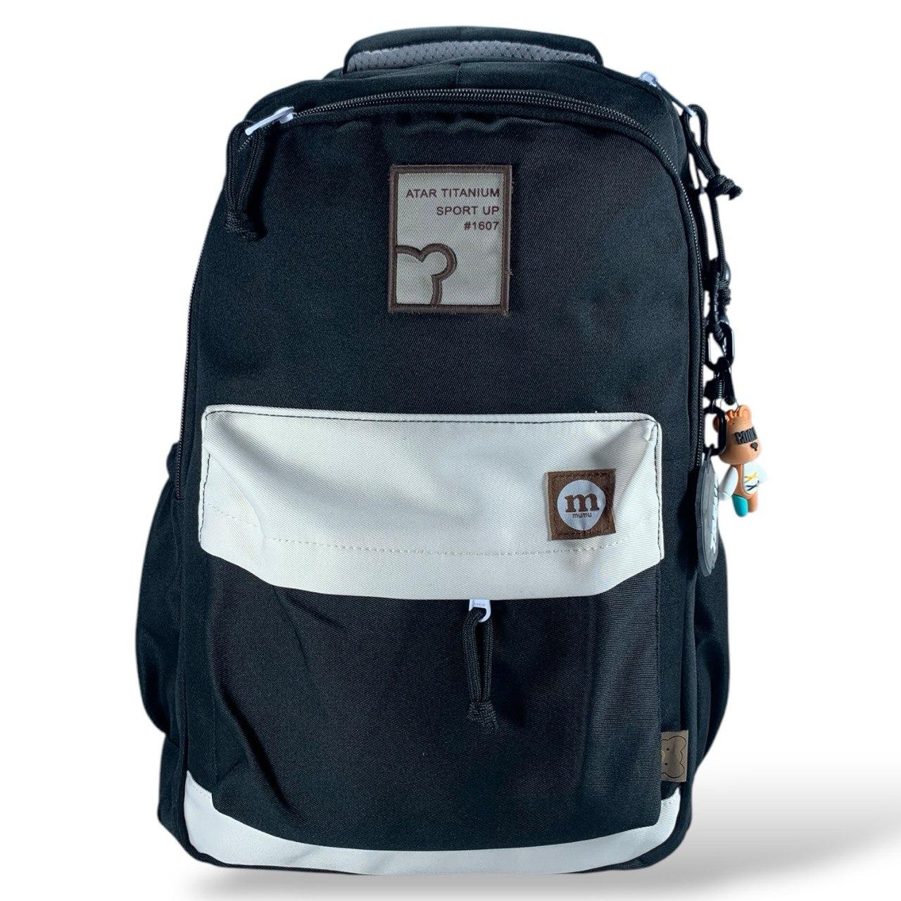 Портфель для дівчаток 12-18 років, чорний, водонепроникний, фото 1