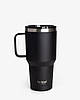 Термостакан (ізольована чашка) Bohtal з ручкою з нержавіючої сталі Tumbler Black 900 ml, фото 3