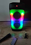 Музична колонка велика bluetooth з AUX-входом пульт ду RGB-підсвіткою мікрофоном функцією радіо zqs4246, фото 5