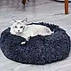 Лежак лежанка для котів та собак Темно-сіра штучне хутро, фото 6