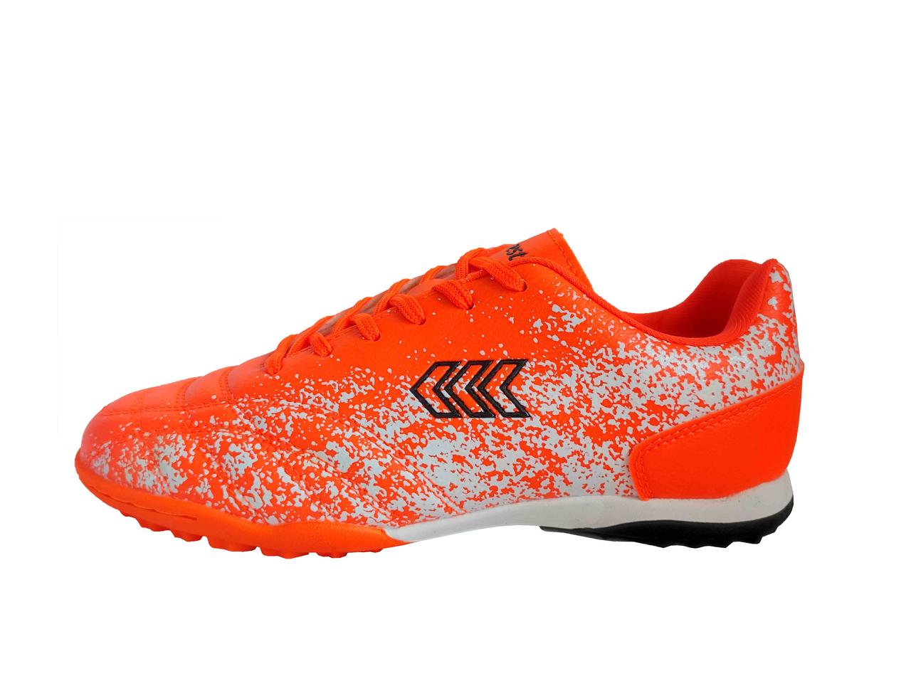 Кросівки футбольні дитячі Restime DWO24406-1 р.38 сороконіжки футбольні помаранчеві дитячі шиповки бампи, фото 1