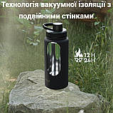 Пляшка для води металева з подвійною вакуумною ізоляцією Bohtal Insulated Sports Bottle 960 ml/32 oz Green, фото 4