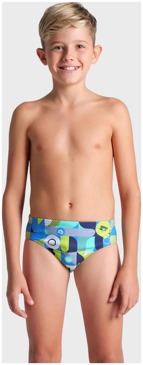 Плавки-сліпи для хлопчиків Arena WALLPAPER SWIM BRIEFS мультиколор Діт 128 см