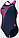 Купальник закритий для жінок Arena BRIGHT GLARE SWIMSUIT V BACK фіолетовий Жін 44, фото 2