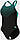 Купальник закритий для жінок Arena KIKKO V SWIMSUIT V BACK GRAPHI чорний, зелений Жін 38, фото 3