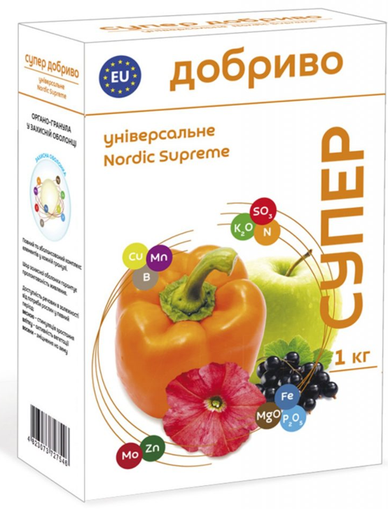 🌱 Супер добриво "Універсальне" Nordic Supreme 1 кг. Швидке укорінення, активне зростання та рясне цвітіння, фото 1