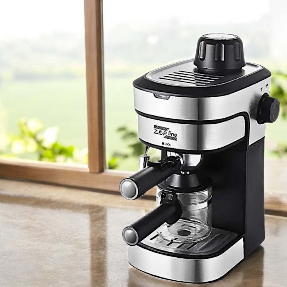 Ріжкова кавомашина Zepline Barista для лате Якісна кавомашина з капучинатором Кавоварка із тиском 4 бар
