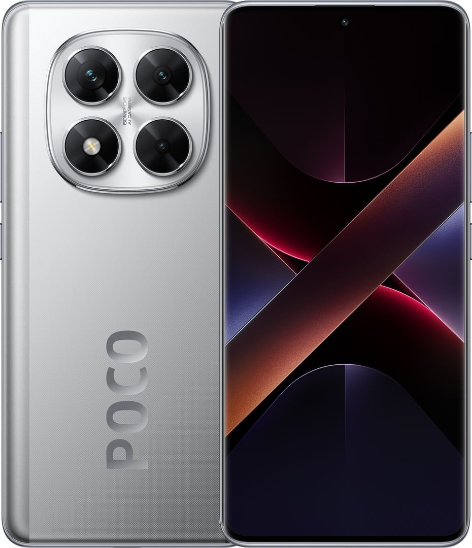 Смартфон POCO X7 12/512 GB (з блоком живлення в комплекті) NFC сріблястий