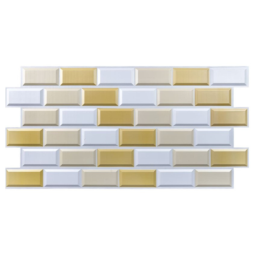 Декоративна ПВХ панель 960х480х4мм Біло-бежева клінкерна цегла SW-00001430, фото 1