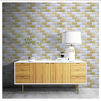 Декоративна ПВХ панель 960х480х4мм Біло-бежева клінкерна цегла SW-00001430, фото 7