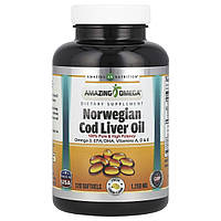 Amazing Nutrition, Жир печени норвежской трески, лимон, 1250 мг, 120 мягких таблеток