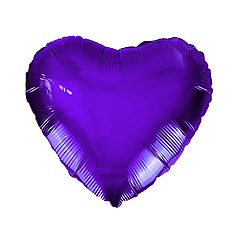9" КИТАЙ-КТ 013 СЕРЦЕ Металік Фіолетове | Violet