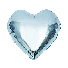 9" КИТАЙ-КТ 002 СЕРЦЕ Металік Блакитне | Blue