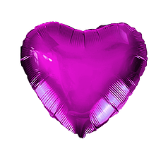 9" КИТАЙ-КТ 007 СЕРЦЕ Металік Фуксія | Fuchsia