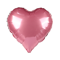 9" КИТАЙ-КТ 001 СЕРЦЕ Металік Рожеве | Pink