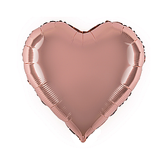 9" КИТАЙ-КТ 005 СЕРЦЕ Металік Рожеве Золото | Rose Gold