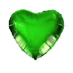 9" КИТАЙ-КТ 011 СЕРЦЕ Металік Зелене | Green