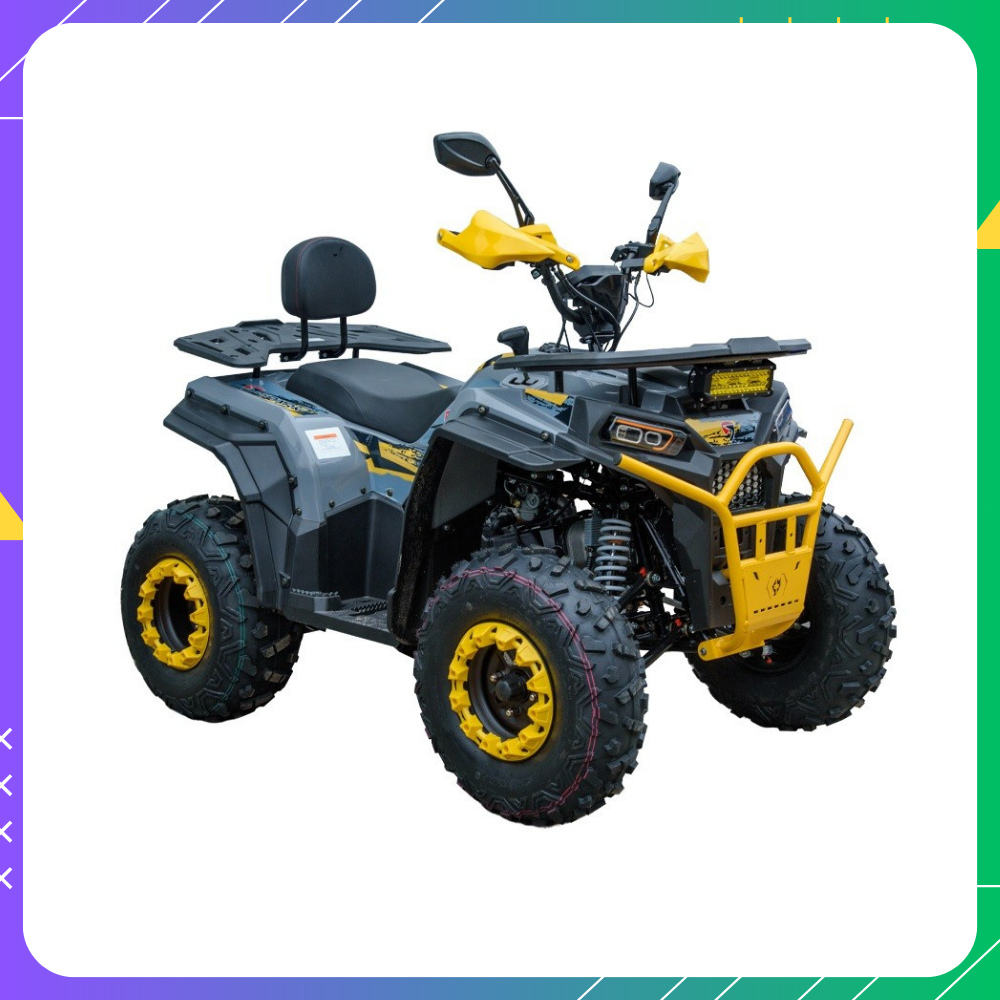 Квадроцикл бензиновий SPARK SP200-4, 200 кубів чотиритактний 4х2, 65 км/г, USB-порт, Жовтий