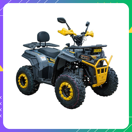 Квадроцикл бензиновий SPARK SP200-4, 200 кубів чотиритактний 4х2, 65 км/г, USB-порт, Жовтий, фото 1