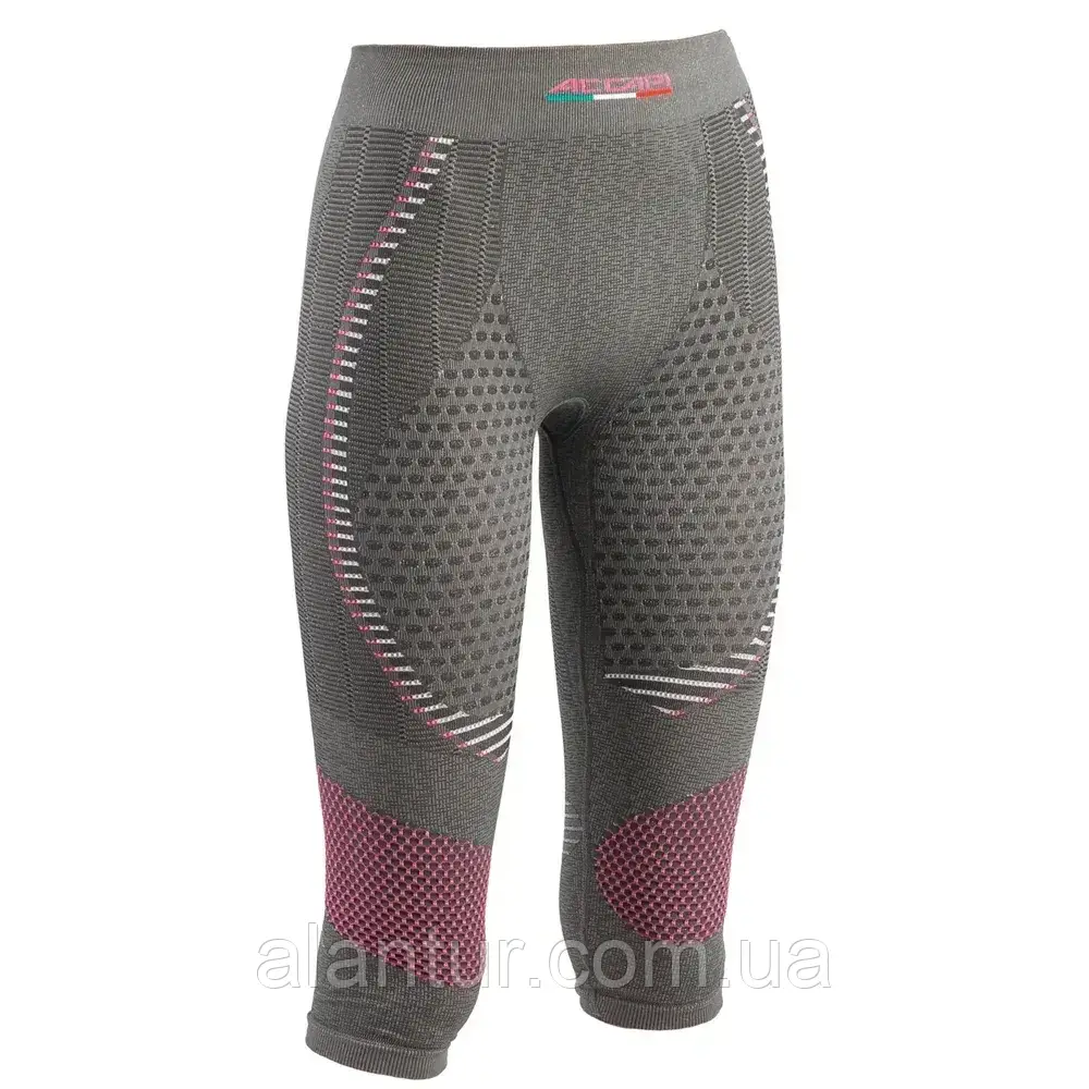 Жіночі термоштани Accapi Ergoracing 3/4, антрацит/чорний, XS/S - теплі підштанники для спорту, фото 1
