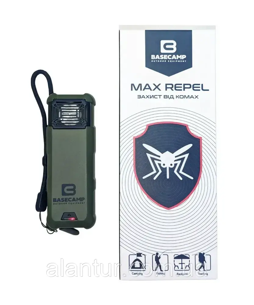 Фумігатор BaseCamp Max Repel (BCP 60200) - електрофумігатор для захисту від комарів на природі, 2 режими роботи, 9600mAh., фото 1