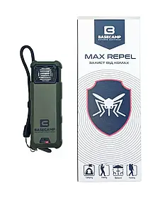 Фумігатор BaseCamp Max Repel (BCP 60200) - електрофумігатор для захисту від комарів на природі, 2 режими роботи, 9600mAh.