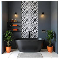 Декоративна ПВХ панель 960х480х4мм Чорно-біла мозаїка SW-00001432, фото 5