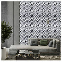 Декоративна ПВХ панель 960х480х4мм Чорно-біла мозаїка SW-00001432, фото 7