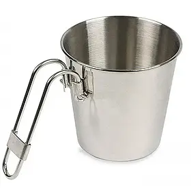 Чашка Tatonka Expedition Mug 350 мл, нержавіюча сталь, срібляста, знімна ручка