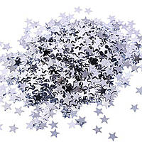Конфетті Зірочки жорсткий 10 г 1 см сріблястий