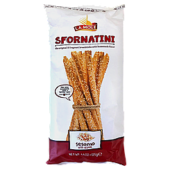 Грісіні з сезамом Ла Моле La Mole sesame 125g 18шт/ящ (Код: 00-00017551)