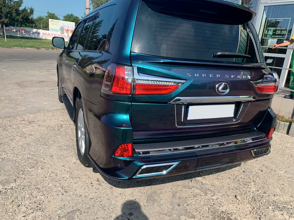 Задній дифузор TRD (2016-2022) Чорний колір для Lexus LX570/450d