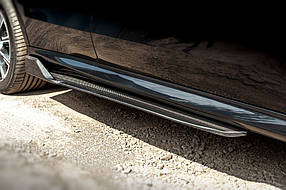 Накладки на пороги Карбон V3 (Натуральний карбон) для бмв X5 G05 2019- рр