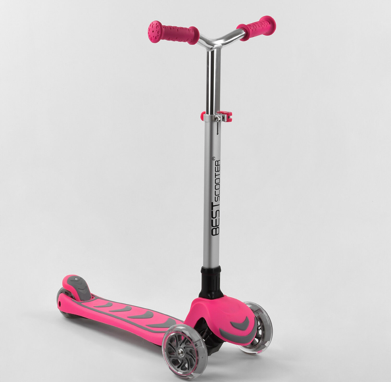 Самокат триколісний Best Scooter Maxi Максі складний, Pink Y-00211
