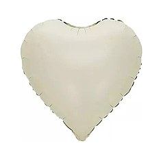 Серце 18" КИТАЙ-КТ 001 Сатин кремове