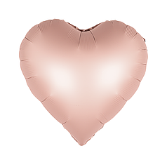 Серце 18" КИТАЙ-КТ 025 Сатин пудрове