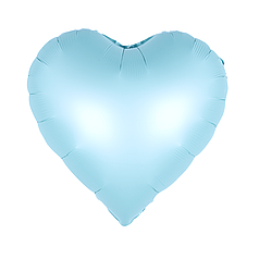 Серце 18" КИТАЙ-КТ 024 Сатин блакитне