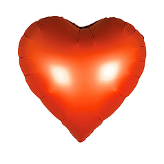 Серце 18" КИТАЙ-КТ 027 Сатин червоний