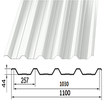 Профнастил НС-44 0.4 мм Ral 9003 поліестер (білий)