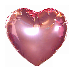 Серце 18" КИТАЙ-КТ 018 Металік рожеве