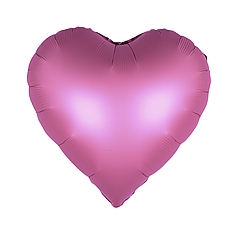 Серце 18" КИТАЙ-КТ 032 Сатин рожеве