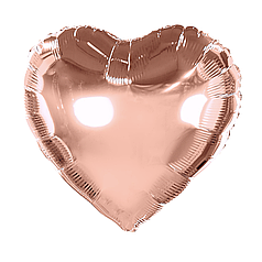 Серце 18" КИТАЙ-КТ 015 Металік рожеве золото