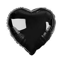Серце 18" КИТАЙ-КТ 004 Пастель чорне