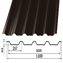 Профнастил НС-44 0.4 мм з матовим покриттям