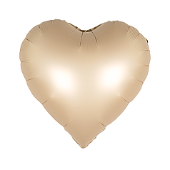 Серце 18" КИТАЙ-КТ 002 Сатин карамель