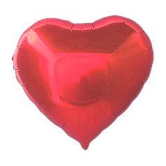 32" КИТАЙ-КТ СЕРЦЕ Металік червоне (УП)