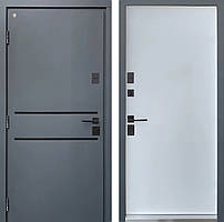 Двері вхідні 100% вуличні металеві "Стрімекс" Strimex NAUTILUS-Thermo PN Double line (Графіт)