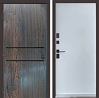 Двері вхідні 100% вуличні металеві "Стрімекс" Strimex NAUTILUS-Thermo PN Double line (Венге)